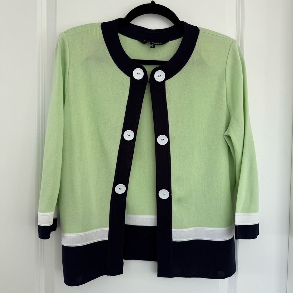 MING WANG | designer knit cardigan - Picture 1 of 11